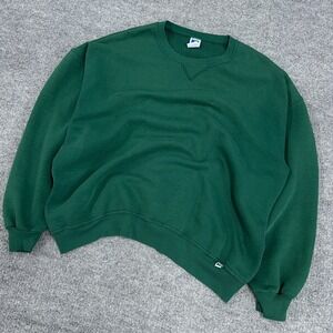 Vintage Russell Athletic Sweatshirt Men 2XL Green Made in USA 90s Crewneck *READ